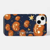 Schattigee lachende pompoenen voor Halloween iPhone Hoesje (Achterkant horizontaal)