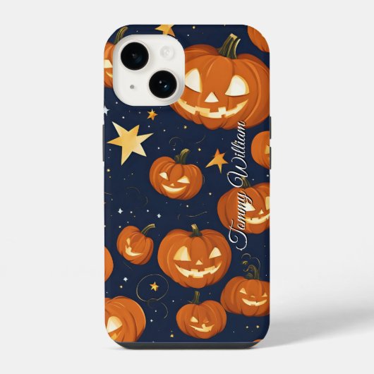 Schattigee lachende pompoenen voor Halloween iPhone Hoesje (Achterkant)