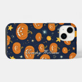 Schattigee lachende pompoenen voor Halloween iPhone Hoesje (Achterkant horizontaal)