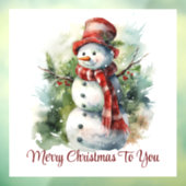 Schattigee lachende sneeuwpop venster vastklemmen raamsticker (Vel 3)