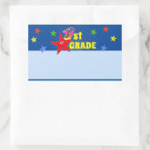 Schattigee lachende ster 1e klas naam label Sticke (Tas)