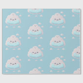 Schattigee lachende wolk cadeaupapier (Vlak)