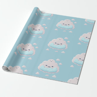 Schattigee lachende wolk cadeaupapier