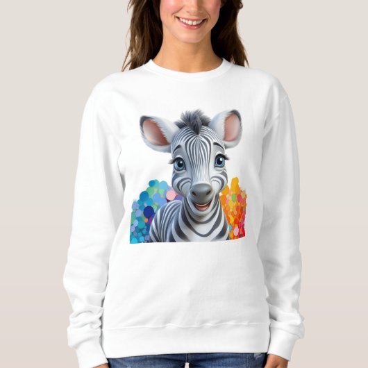 Schattigee lachende zebra trui (Voorkant)