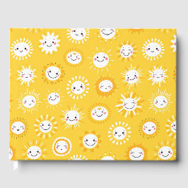 Schattigee lachende zon cartoon kunst gastenboek