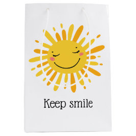 Schattigee lachende zon cartoon kunst medium cadeauzakje