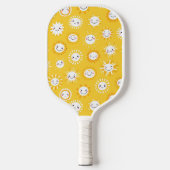 Schattigee lachende zon cartoon kunst pickleball paddle (Voorkant)