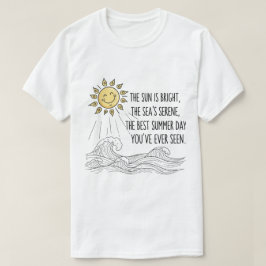 Schattigee Lachende Zon Zomergolf Kunst T-shirt