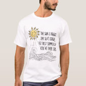 Schattigee Lachende Zon Zomergolf Kunst T-shirt (Voorkant)
