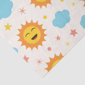 Schattigee Lachende Zonneschijn met Wolken en Ster Tissuepapier (Detail)