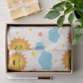 Schattigee Lachende Zonneschijn met Wolken en Ster Tissuepapier (Geschenk)