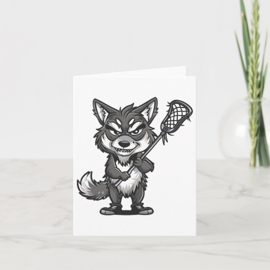Schattigee Lacrosse Grey Wolf Kaart (Voorkant)