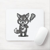 Schattigee Lacrosse Grey Wolf Muismat (Met muis)