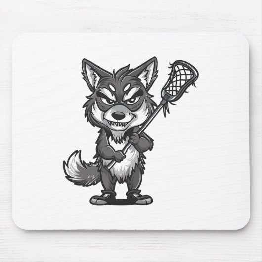 Schattigee Lacrosse Grey Wolf Muismat (Voorkant)
