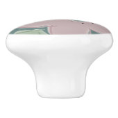 Schattigee Lade Trek In Vervaagd Roos en Blauwgroe Keramische Knop (Zijkant)