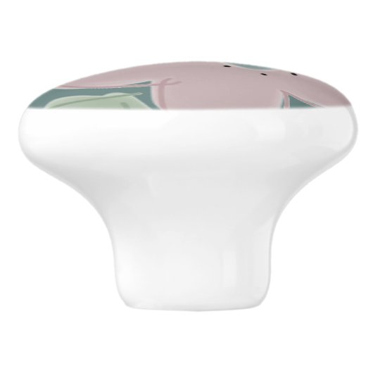 Schattigee Lade Trek In Vervaagd Roos en Blauwgroe Keramische Knop (Zijkant)