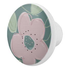 Schattigee Lade Trek In Vervaagd Roos en Blauwgroe Keramische Knop