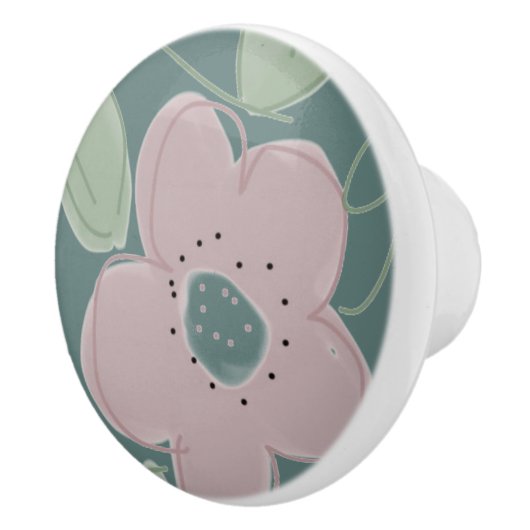 Schattigee Lade Trek In Vervaagd Roos en Blauwgroe Keramische Knop (Rechts)