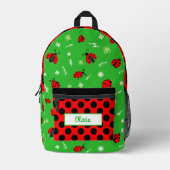 Schattigee Lady Bugs gepersonaliseerd Bedrukte Rugzak (Voorkant)