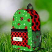 Schattigee Lady Bugs gepersonaliseerd Bedrukte Rugzak