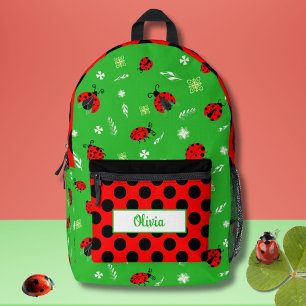 Schattigee Lady Bugs gepersonaliseerd Bedrukte Rugzak