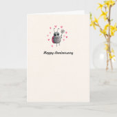 Schattigee Ladybird Ladybug Jubileum kaart (Gele Bloem)