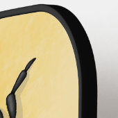 Schattigee Ladybug-afbeelding met initialen Pickleball Paddle (Links Detail)