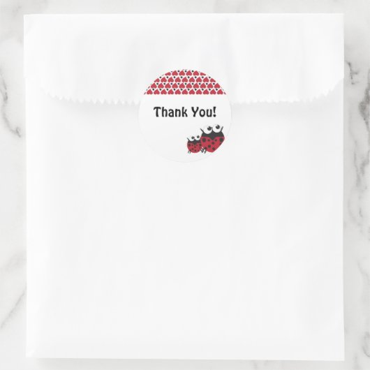 SCHATTIGEE LadyBug Dank u Sticker (Tas)