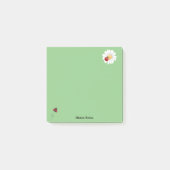 Schattigee Ladybug Flower gradient Gepersonaliseer Post-it® Notes (Voorkant)