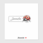 Schattigee Ladybug-ID Sticker (Vel)