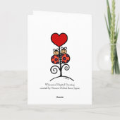 Schattigee Ladybug Paar tekening Feestdagen Kaart (Achterkant)