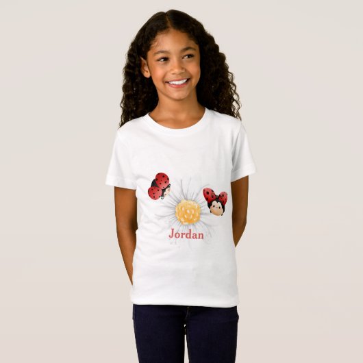 Schattigee LadyBug Pattern Aangepaste Kinder Mok T-shirt (Voorkant volledig)