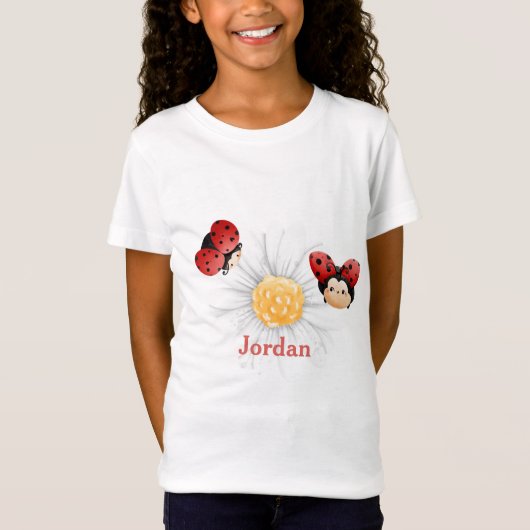 Schattigee LadyBug Pattern Aangepaste Kinder Mok T-shirt (Voorkant)