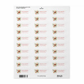 Schattigee Ladybug Retour-adreslabels Etiket (Full Sheet)