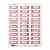 Schattigee Ladybug Retour-adreslabels Etiket (Full Sheet)