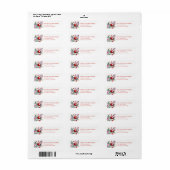 Schattigee Ladybug Retour-adreslabels Etiket (Full Sheet)