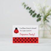Schattigee Ladybug School Coupon (Staand voorkant)