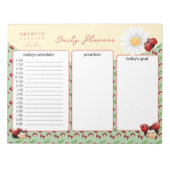 Schattigee LadyBugs Kinder Dagelijkse Planner Noti Notitieblok (Voorkant)