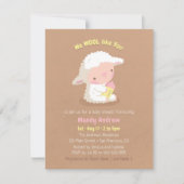 Schattigee Lam en Fles Baby shower Party Uitnodigi Kaart (Voorkant)