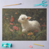 Schattigee Lam en Vlinder Art Decoupage Tissuepapier (Craft)