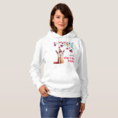 Schattigee lama met bloemen Happy Cinco de Mayo Hoodie (Voorkant volledig)