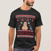 Schattigee lama met kerstmuts t-shirt (Voorkant)