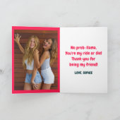 Schattigee lama met roze bloemen feestdagen kaart (Binnen)