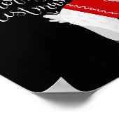 Schattigee lama met snoepriet Vrolijk kerstfeest Poster (Hoek)