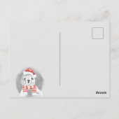 Schattigee lama ooit minimalistisch kerstfeest briefkaart (Achterkant)