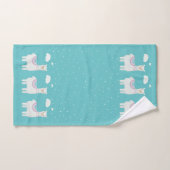 Schattigee lama patroon mint achtergrond bad handdoek (Handdoek)