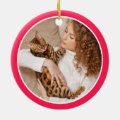 Schattigee Lama Waterverf Floral Cinco de Mayo Fot Keramisch Ornament (Achterkant)