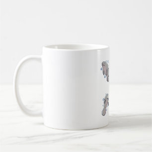 Schattigee lamantijn Delight � Cute Animal Art Koffiemok