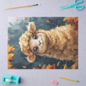 Schattigee Lamb Herfst Illustratie Decoupage Tissuepapier (Craft)