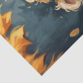 Schattigee Lamb Herfst Illustratie Decoupage Tissuepapier (Detail)